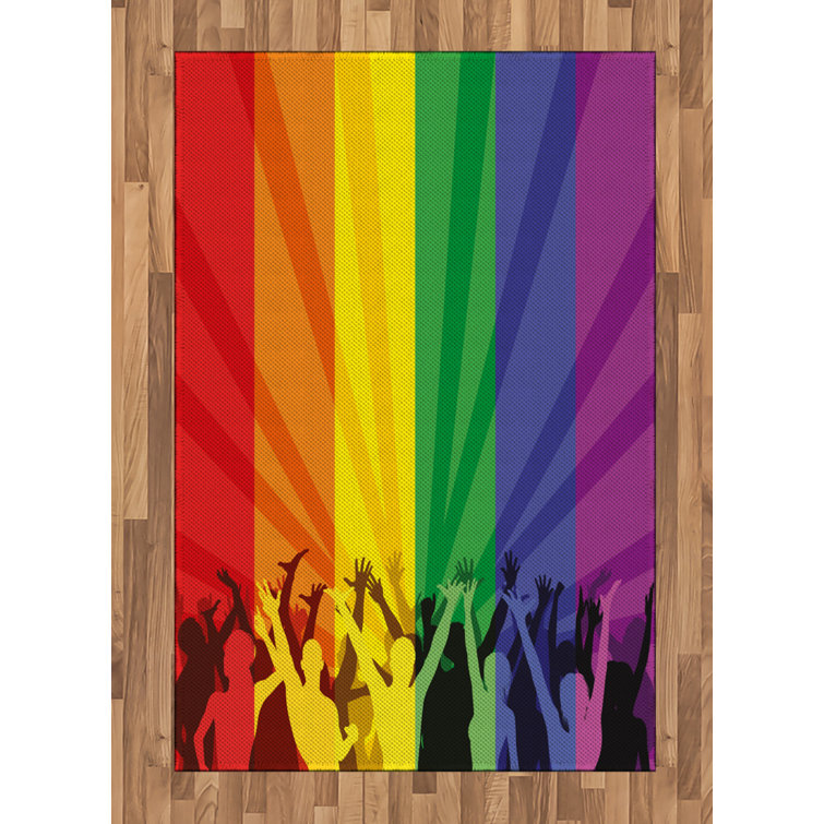 Corrigan Studio Vikki Flatweave Red/Yellow/Purple Rug Wayfair.co.uk